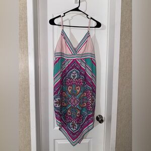 Flying Tomato Blue and Pink Spaghetti Strap Sundress